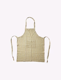 Gulli Apron Cotton Green Ivory