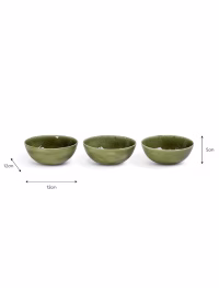 c8-4.avif Alvescot Nibble Bowls Set of 3 Moss Green
