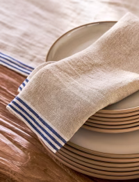 cc4-4.avif Hanstone Stripe Edge Napkins Set of 4 Ink