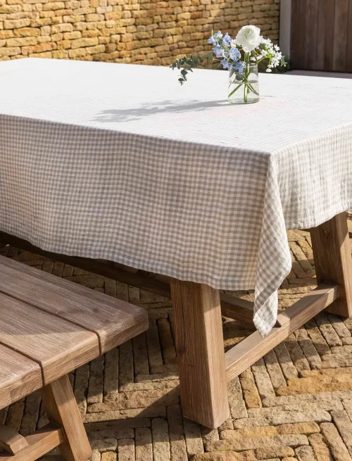 d-1.webp Oaksey Checked Tablecloth 160x320cm Natural