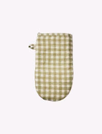 Gulli Oven Glove Cotton Green Ivory