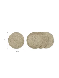 dd10.webp Heyford Placemats Jute Round Set of 4 Natural