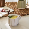 Clanfield Stripe Mugs Set of 2 White