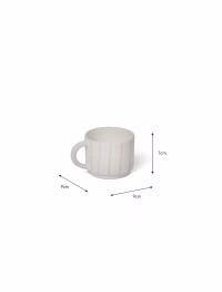Clanfield Stripe Mugs Set of 2 White