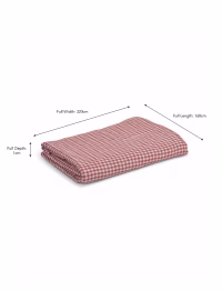 eee5-2.avif Oaksey Checked Tablecloth 160x320cm Rust
