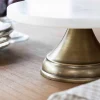 f3-2.webp Brompton Marble Cake Stand Antique Brass Finish