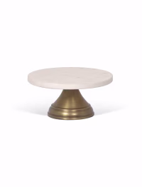 f4-3.avif Brompton Marble Cake Stand Antique Brass Finish