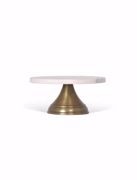 f5-3.avif Brompton Marble Cake Stand Antique Brass Finish