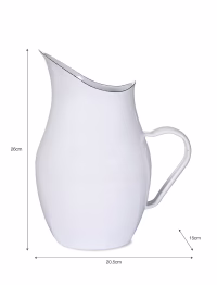Enamel Water Pitcher White