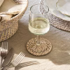 Wittering Rattan Coasters Set of 4 White