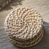 Wittering Rattan Coasters Set of 4 White