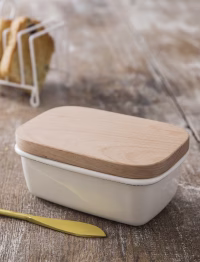 fff1.avif Enamel Butter Dish Warm White