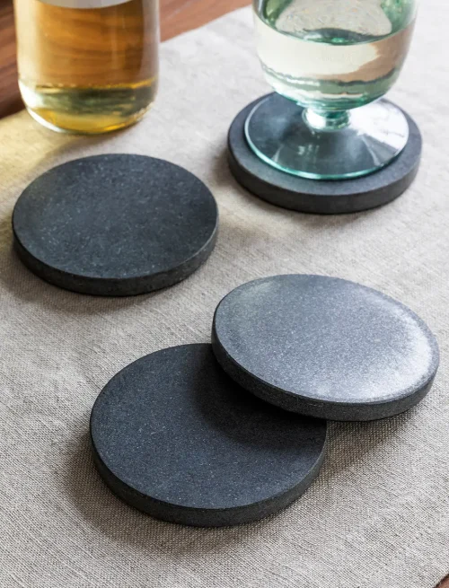 fff3-1.webp Coasters Round Marble Set of 4 Black