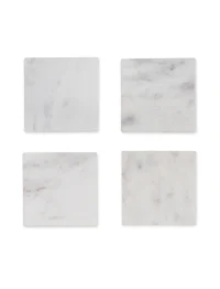g1-1.webp Marble Square Coasters Set of 4 White