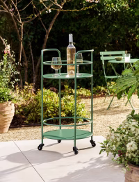 Rive Droite Drinks Trolley Thistle Green
