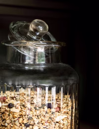 h2.avif Coombe Ribbed Storage Jar Large Glass