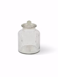 h4.avif Coombe Ribbed Storage Jar Large Glass