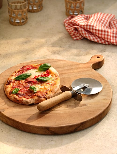 ll1.jpeg Pizza Cutter Oak and Stainless Steel