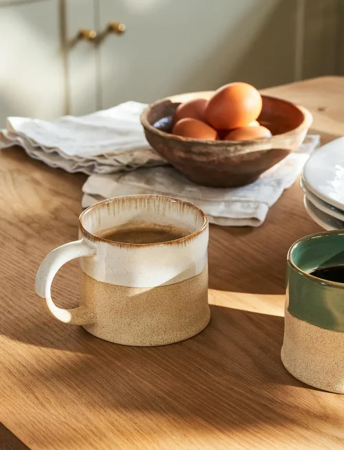 qq4.webp Bladon Half Glazed Mugs Set of 2 White