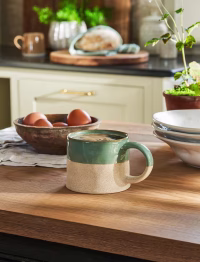 Bladon Half Glazed Mugs Set of 2 Rosemary