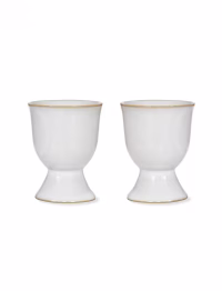 Ithaca Egg Cups Set of 2 White