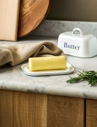 u2.avif Enamel Butter Dish with Lid White