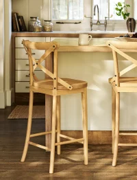 Ferndale Cross Back Bar Stool Natural